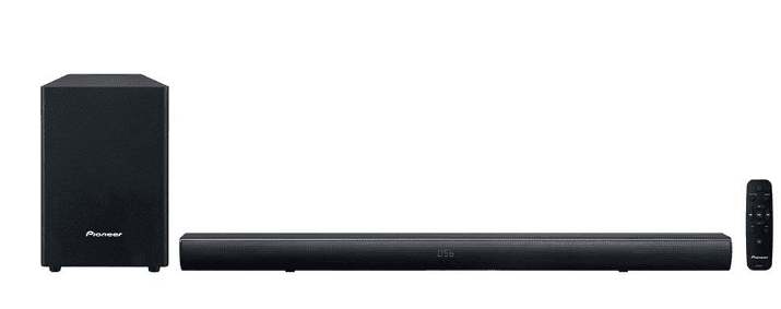 Pioneer 108 Watt 2.1 Channel Wireless Soundbar with Subwoofer Dolby Pioneer 108 Watt 2.1 Channel Wireless Soundbar with Subwoofer Dolby