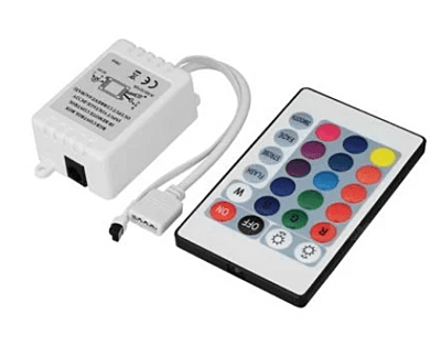 Generic 12V 5050 RGB LED Strip Controller box with 24 Key IR Remote Control