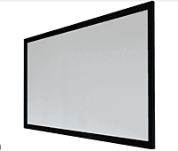 Eurros 92" Silver Pro Micro Perforated Flat Fixed Frame Screen